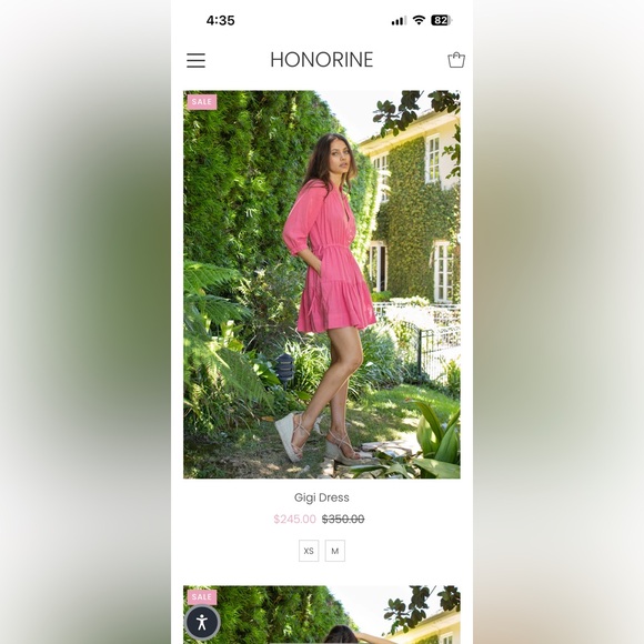 HONORINE Mini Dress Gaia Raspberry Linen - Picture 4 of 4